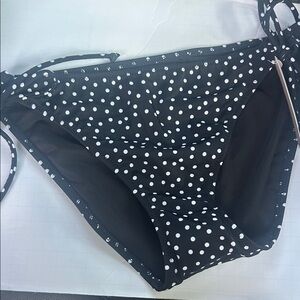 For bundles only - Victoria's Secret bikini bottom string Black /White polka dot